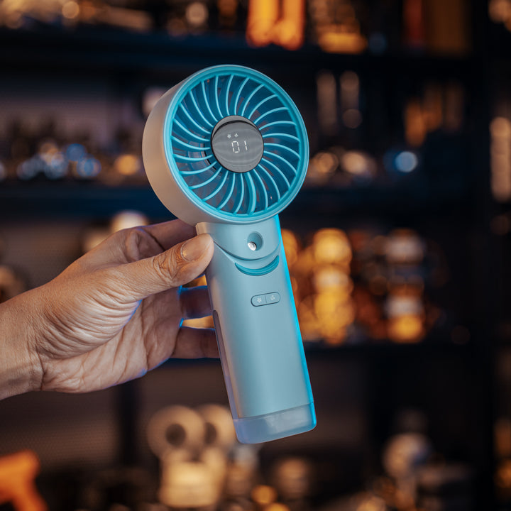izzCool 30 (Blue) - Foldable Air Conditioner Fan (3,500mAh)