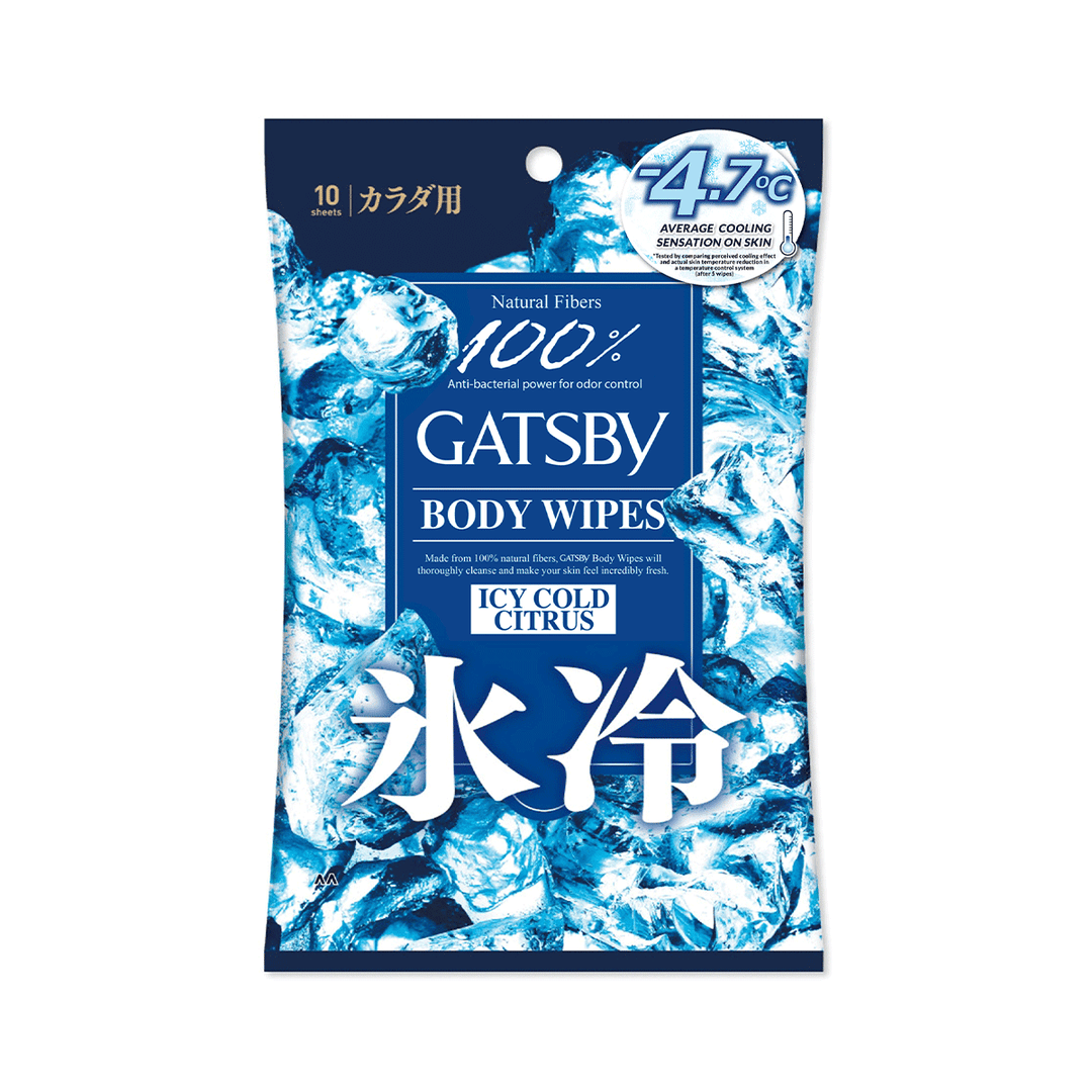 GATSBY Body Wipes Icy Cold Citrus (Removes Sweat & Body Odour)