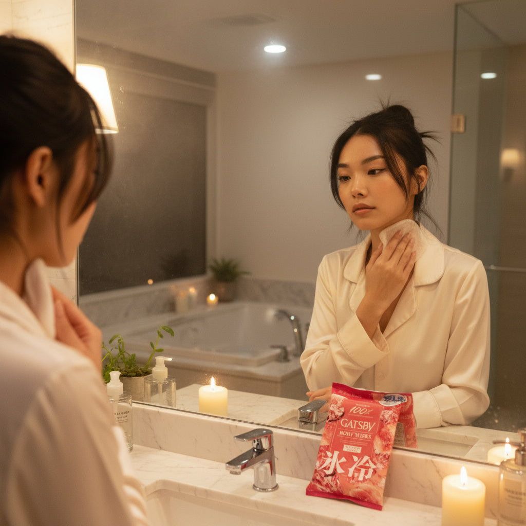 GATSBY Body Wipes Icy Cold Peach (Removes Sweat & Body Odour)