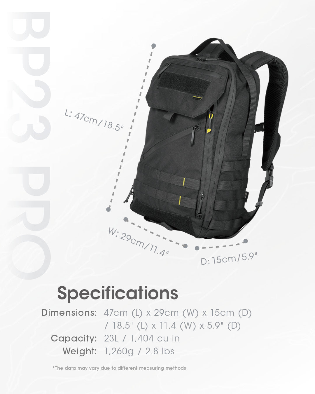 BP23 PRO Backpack - 23L Capacity