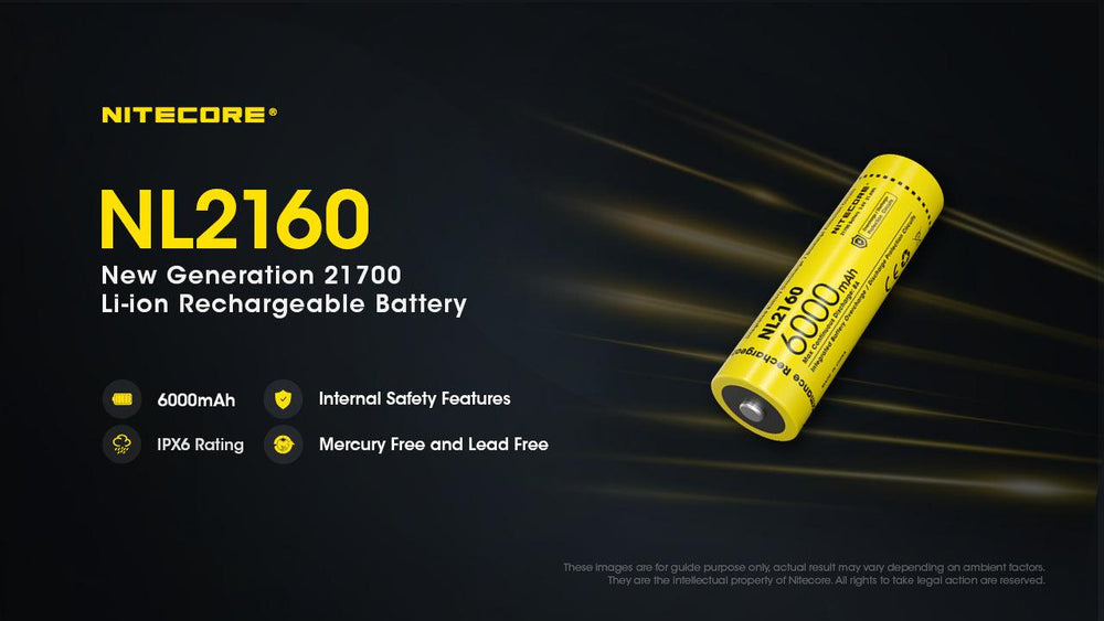 NL2160 (21700 - 6000mAh - 8A) - Nitecore Singapore