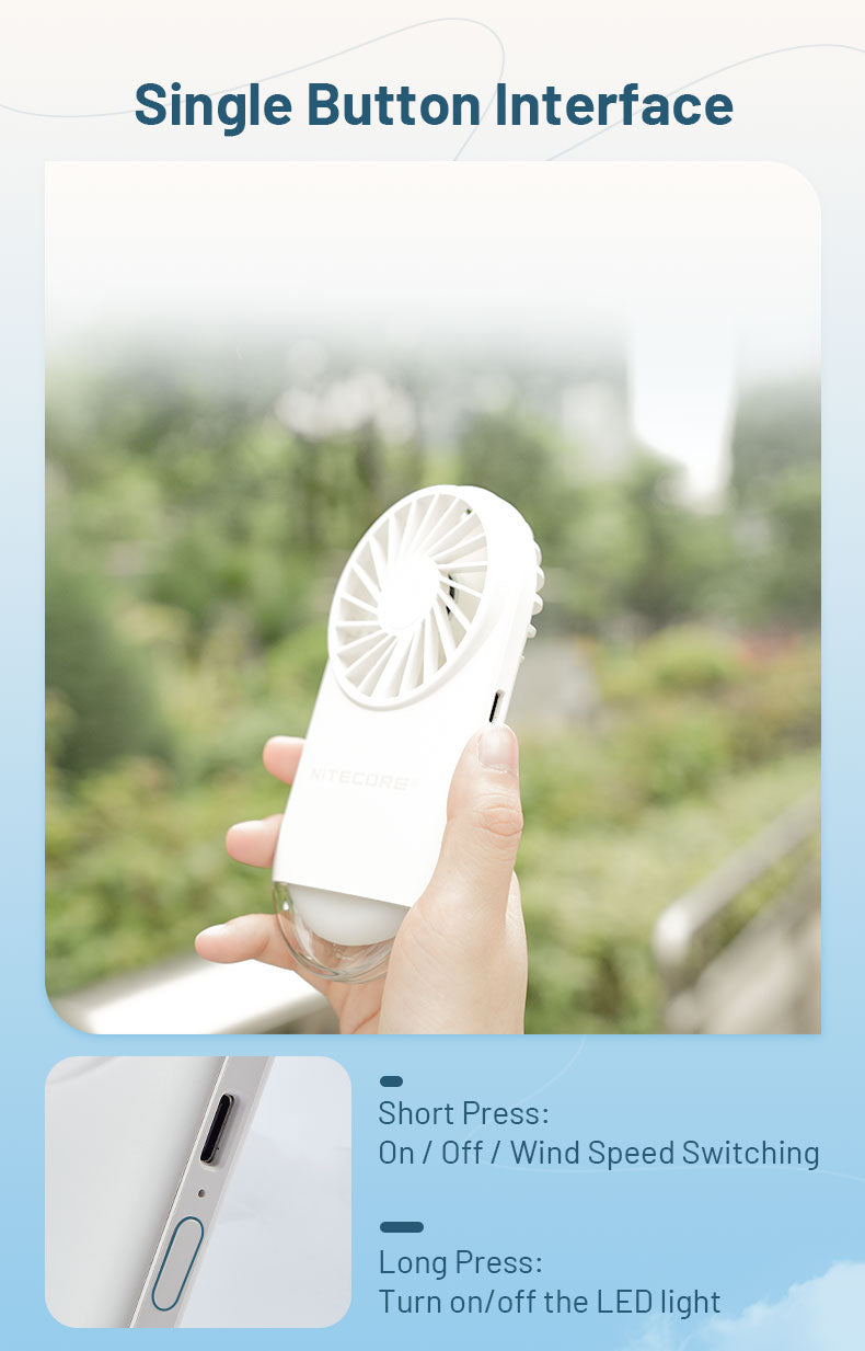 NEF02 - Personal LED Fan (1,200mAh)