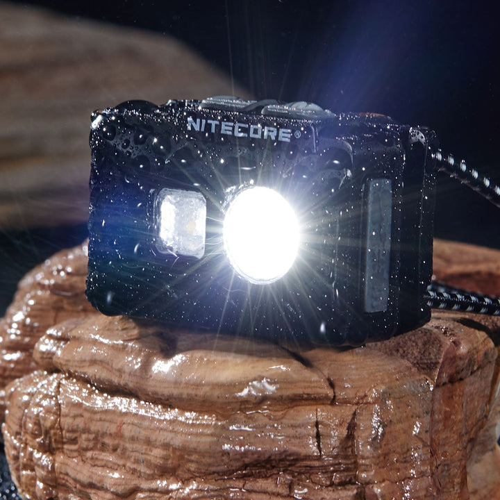Nitecore NU20 Classic - lit in the rain - Nitecore Singapore
