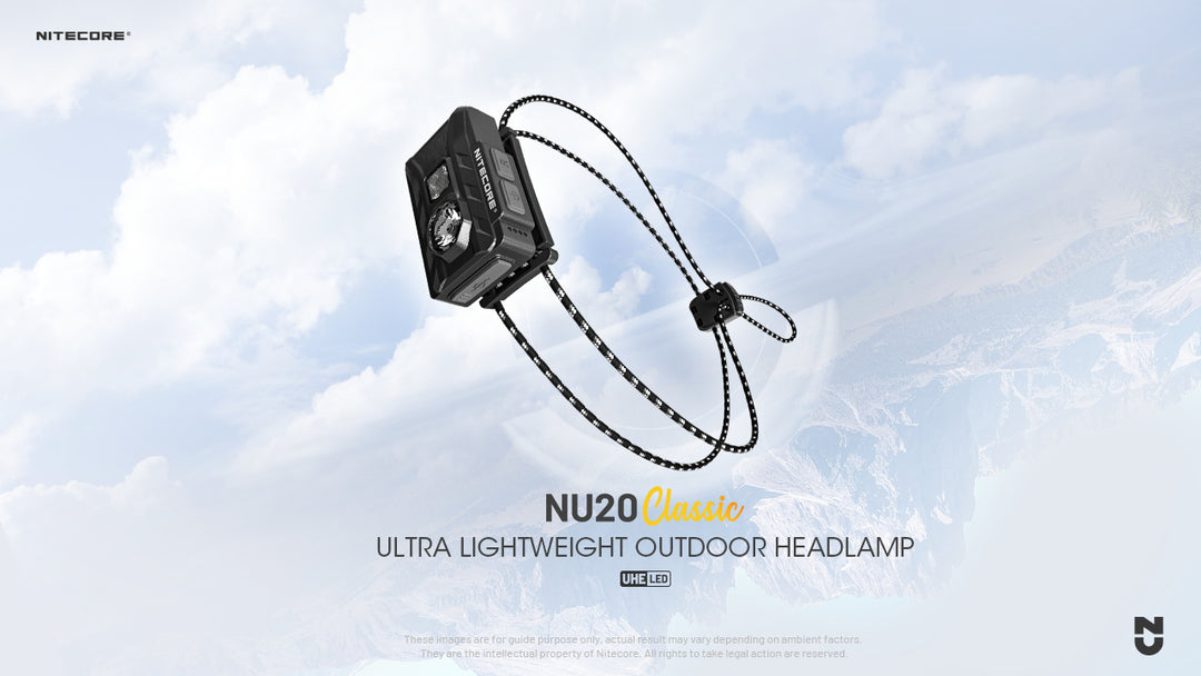 Nitecore NU20 Classic ultra lightweight outdoor headlamp title banner - Nitecore Singapore