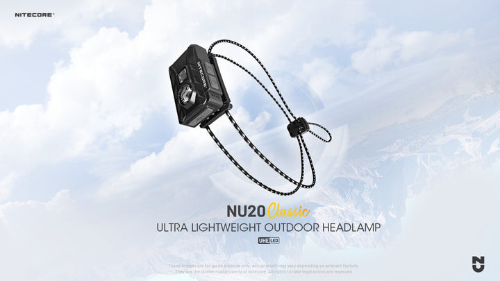 Nitecore NU20 Classic ultra lightweight outdoor headlamp title banner - Nitecore Singapore