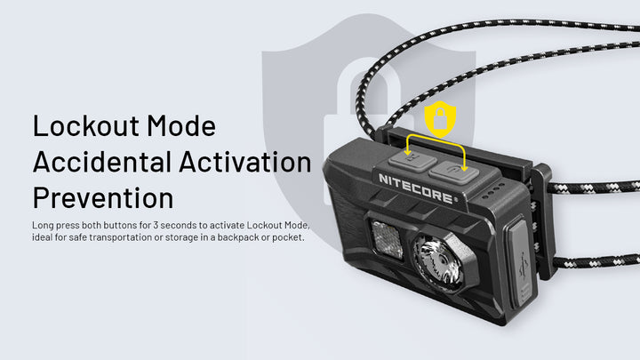 Nitecore NU20 Classic - lockout mode - Nitecore Singapore