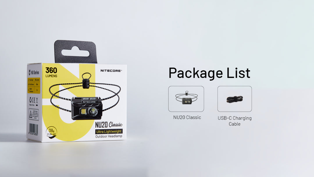 Nitecore NU20 Classic - package list - Nitecore Singapore
