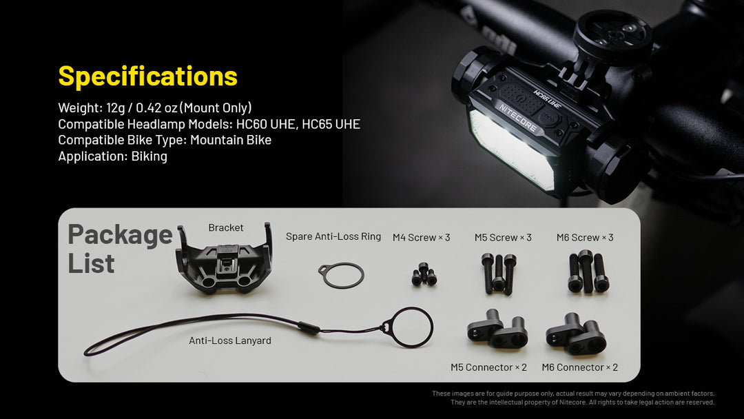 BM06 Headlamp Bike Mount (for HC60 UHE, HC65 UHE)