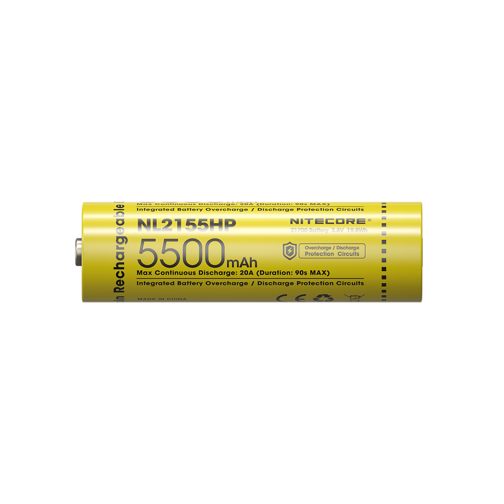 Nitecore NL2155HP - label and specifications view - Nitecore Singapore