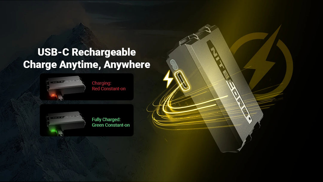 Nitecore HLB2500 - USB-C rechargeable with charge indicator - Nitecore Singapore