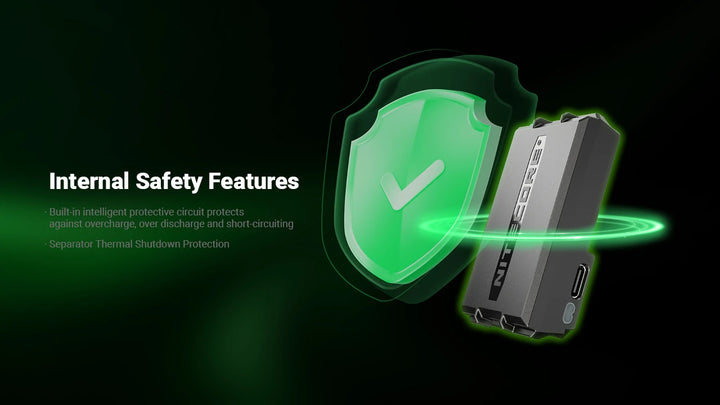 Nitecore HLB2500 - internal safety protection - Nitecore Singapore