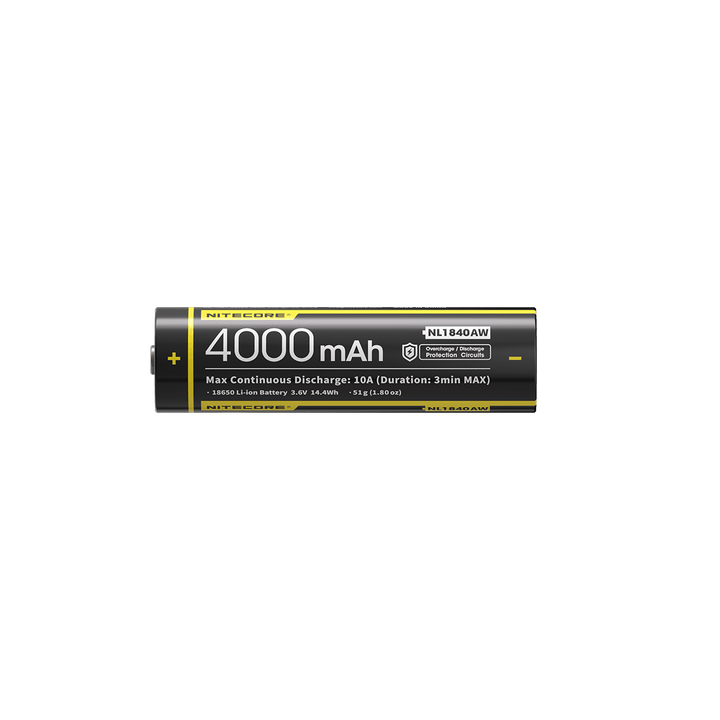 Nitecore NL1840AW All-Weather 18650 Battery 4000mAh 10A - Nitecore Singapore