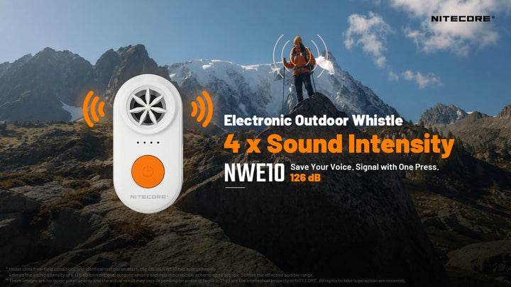 Nitecore NWE10 electronic outdoor whistle - Nitecore Singapore
