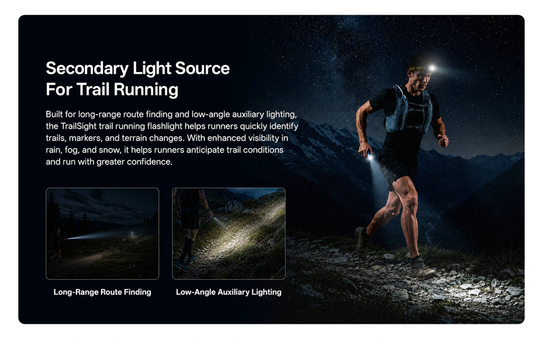 Nitecore TrailSight - secondary light source, long-range route finding and low-angle lighting - Nitecore Singapore