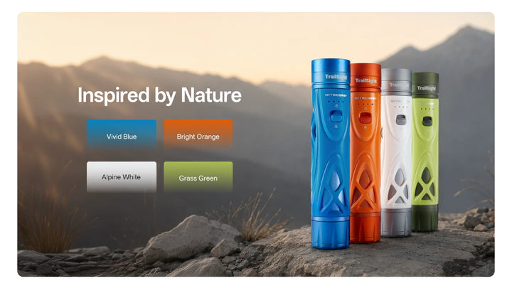 Nitecore TrailSight - Vivid Blue, Bright Orange, Alpine White and Grass Green - Nitecore Singapore