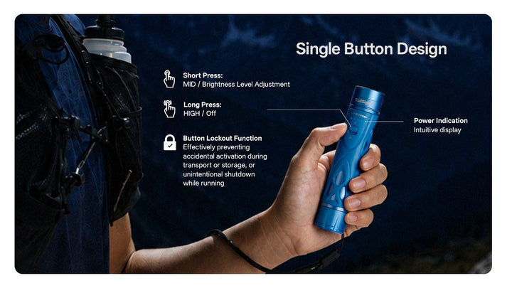 Nitecore TrailSight - single button design with lock function and power indicator - Nitecore Singapore