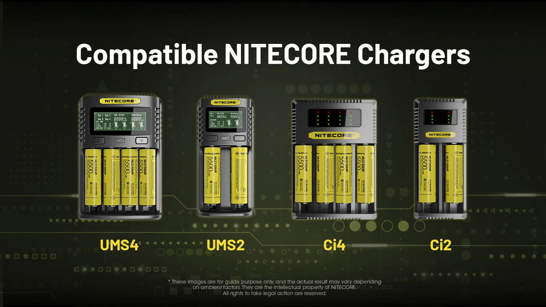 Nitecore NL2155HP - compatible Nitecore chargers UMS4 UMS2 Ci4 Ci2 - Nitecore Singapore