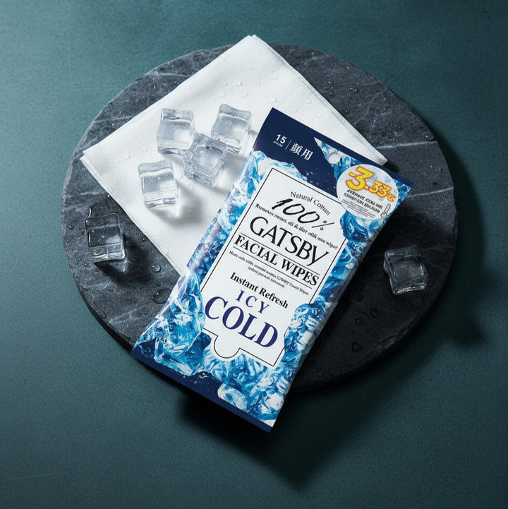 GATSBY Facial Wipes Icy Cold (Wipes Away Dead Skin Cells And Oil Shine)