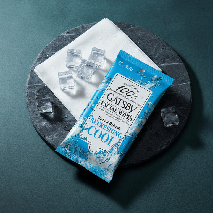 GATSBY Facial Wipes Refreshing Cool (Wipes Away Dead Skin Cells And Oil Shine)