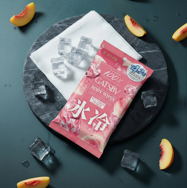 GATSBY Body Wipes Icy Cold Peach (Removes Sweat & Body Odour)