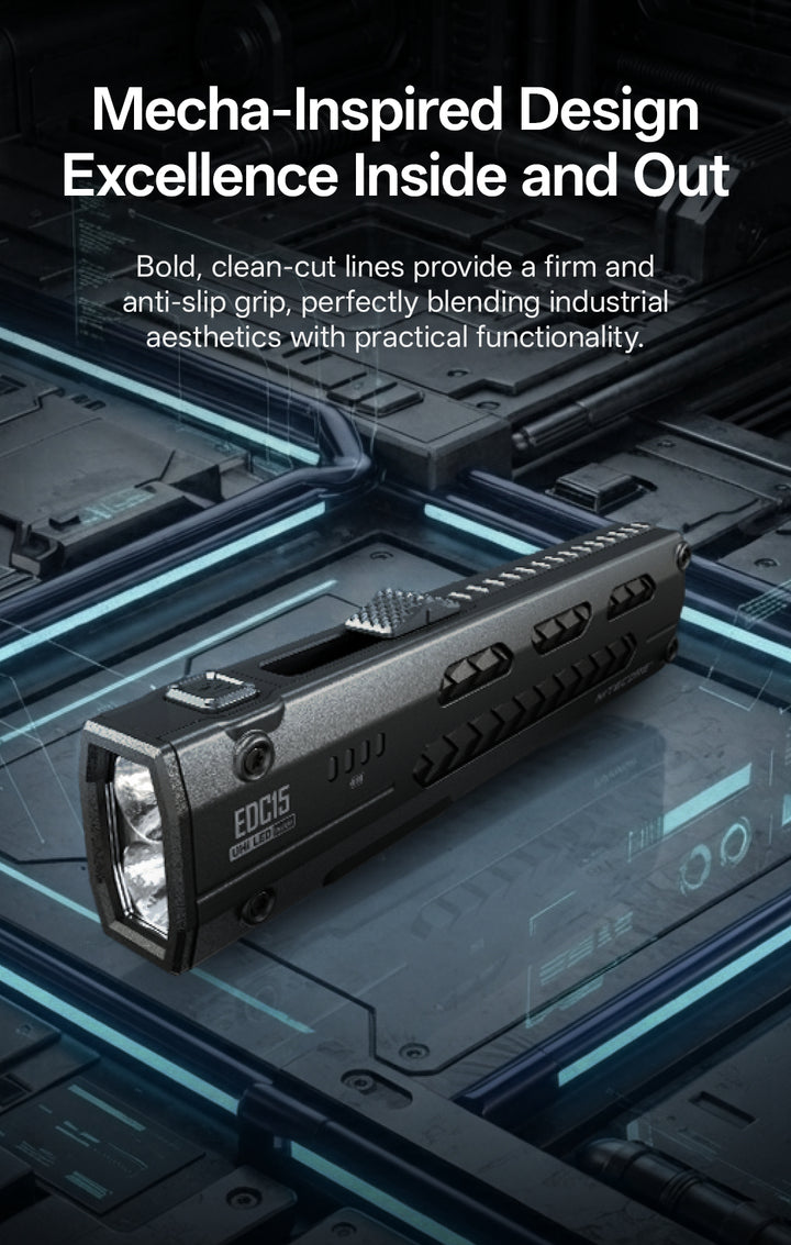 Nitecore EDC15 - mecha-inspired design - Nitecore Singapore