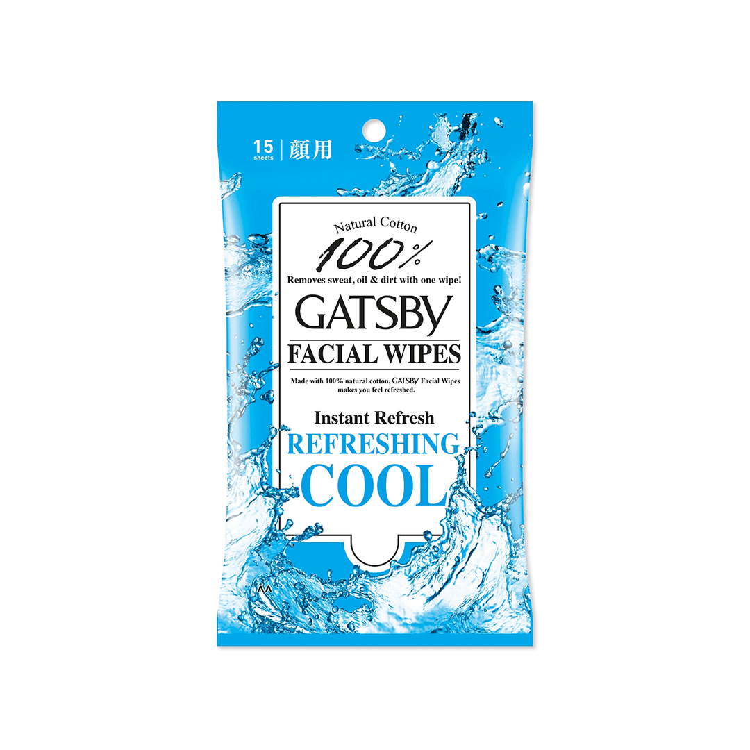 GATSBY Facial Wipes Refreshing Cool (Wipes Away Dead Skin Cells And Oil Shine)