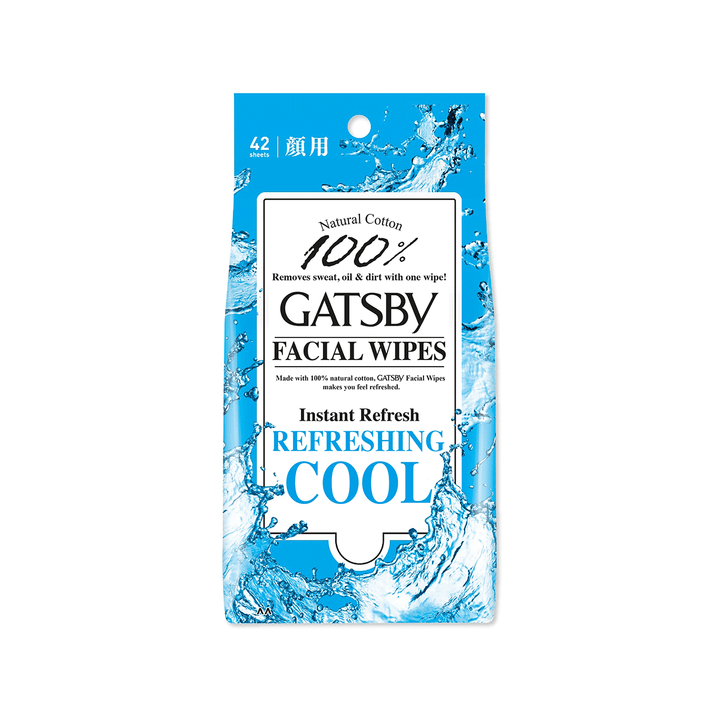GATSBY Facial Wipes Refreshing Cool (Wipes Away Dead Skin Cells And Oil Shine)