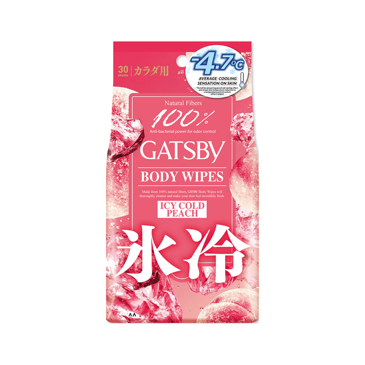 GATSBY Body Wipes Icy Cold Peach (Removes Sweat & Body Odour)