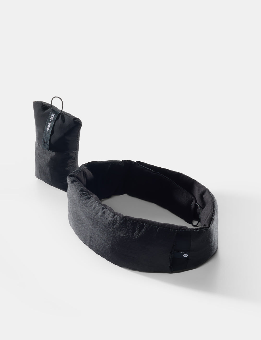 Matador Blackout Eyemask + Earplugs Kit - black sleep mask and pouch on white background