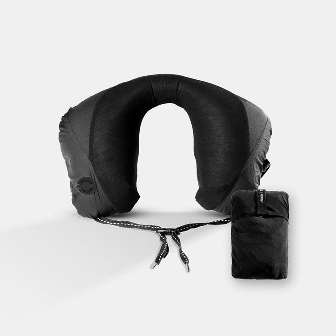 Blackout Travel Pillow in use