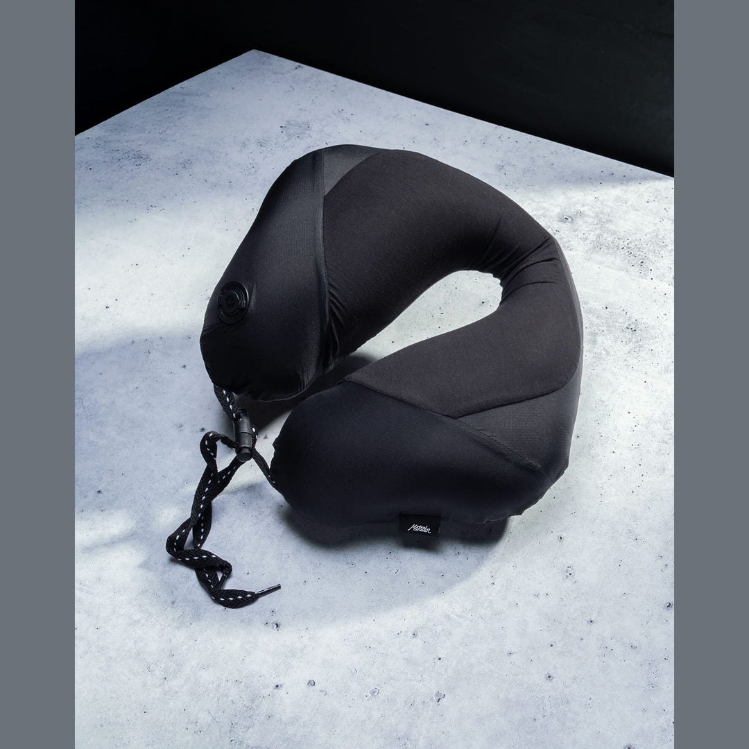 Blackout Travel Pillow in use