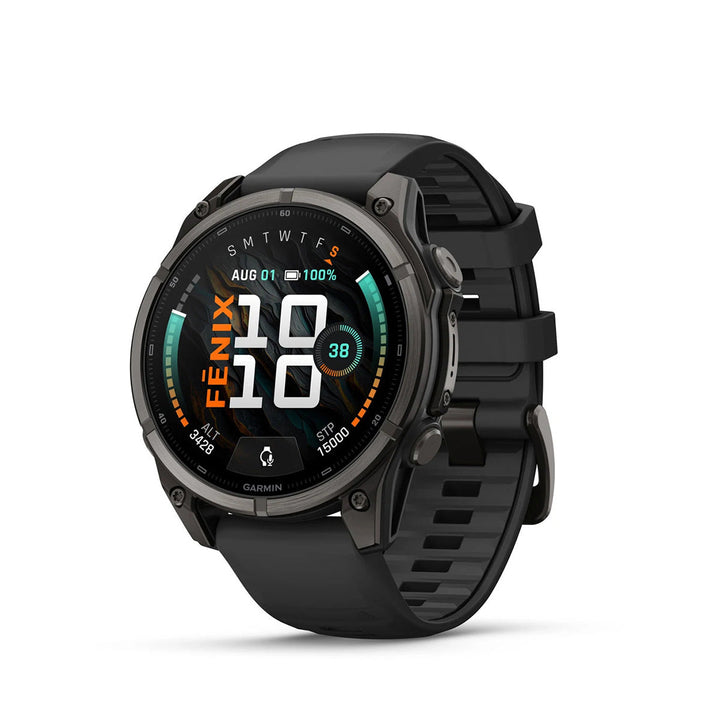 Garmin fēnix 9 - 47 mm Carbon Gray DLC Titanium with Black Band - Nitecore Singapore