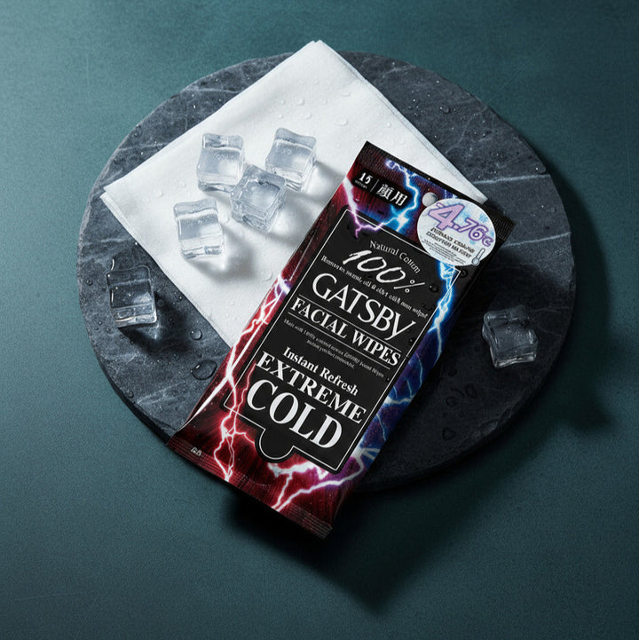 GATSBY Facial Wipes Extreme Cold (Wipes Away Dead Skin Cells And Oil Shine)