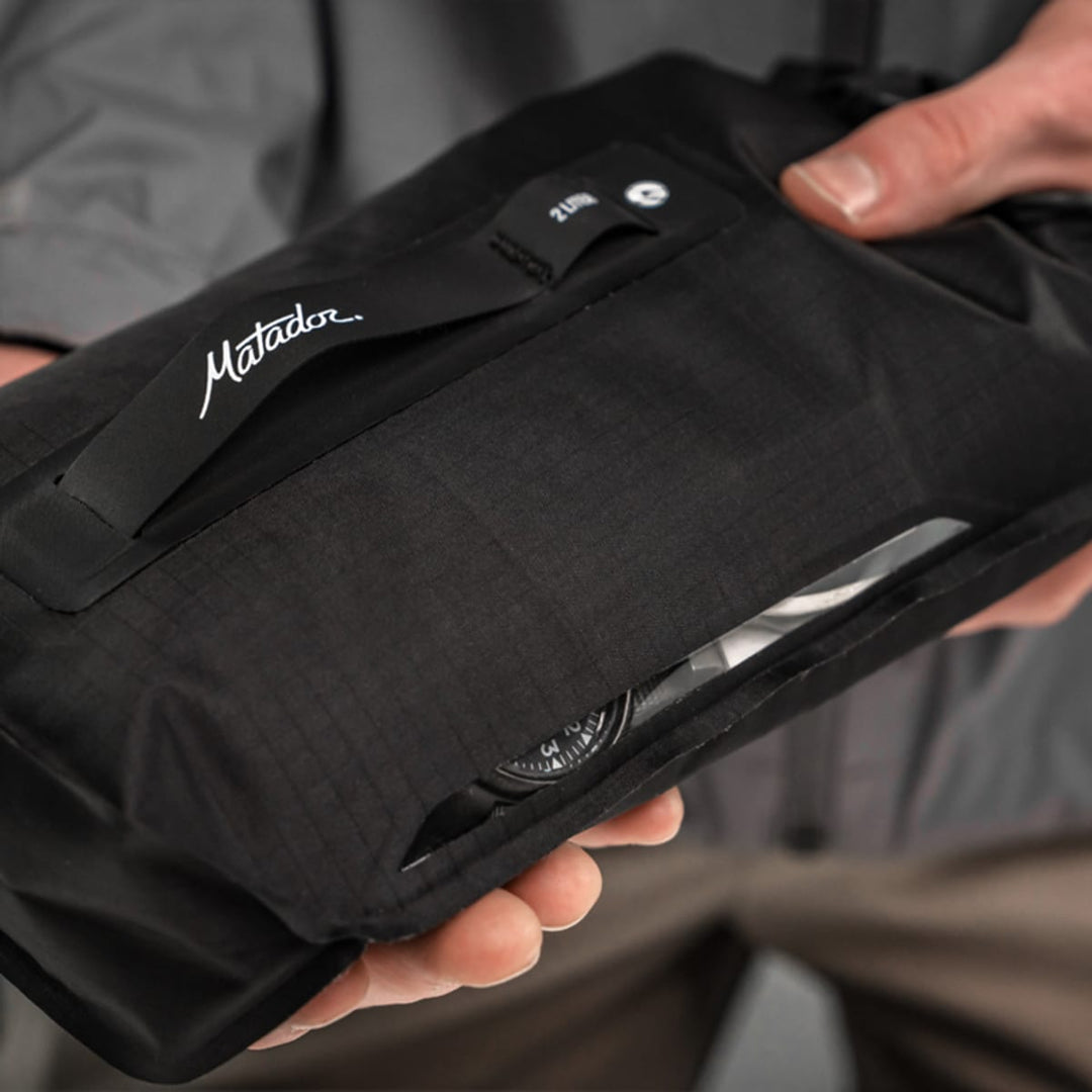 FlatPak Dry Bag 2L in use