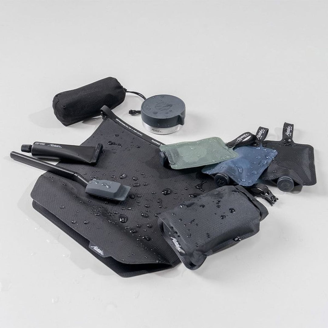 FlatPak Waterproof Toiletry Case in use