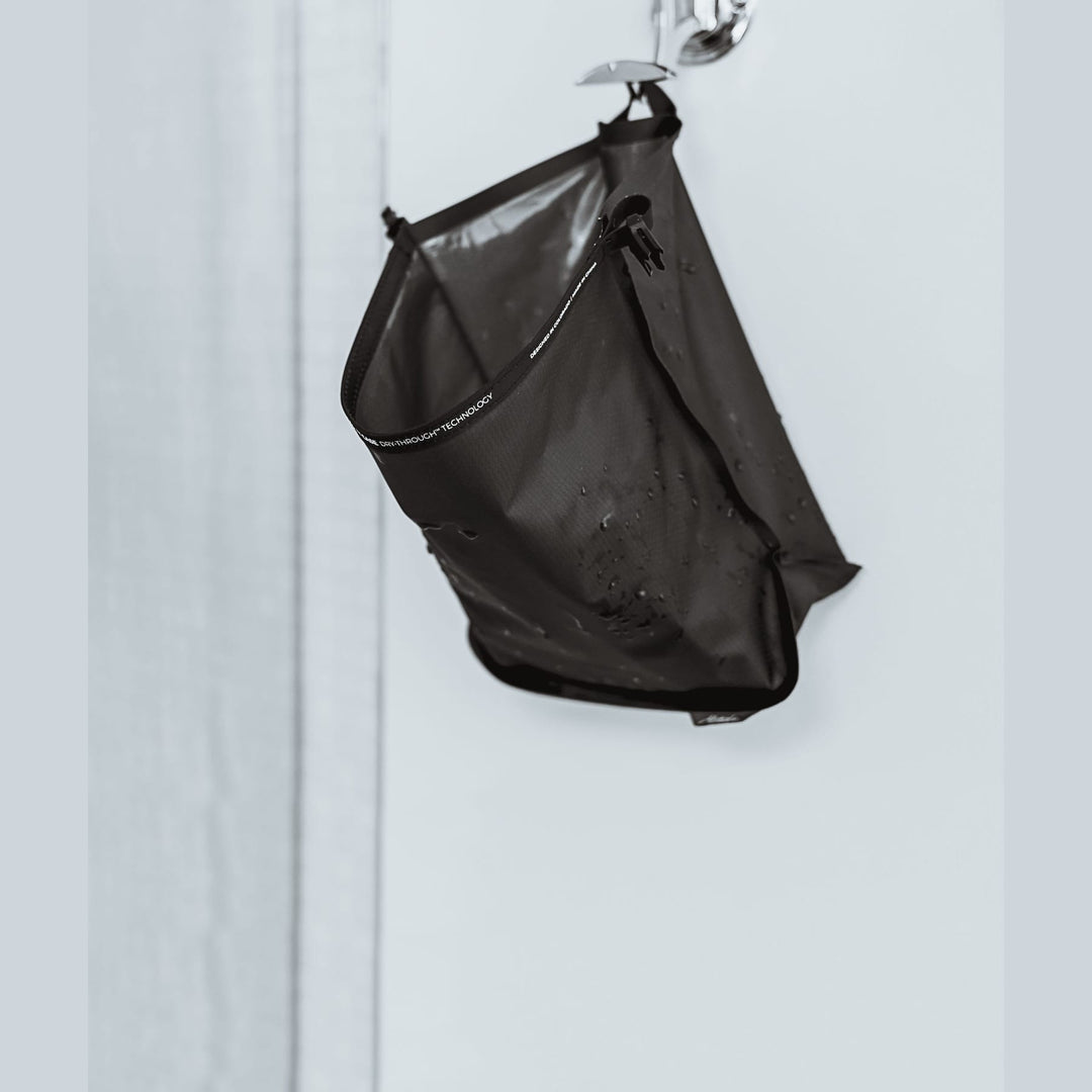 FlatPak Waterproof Toiletry Case in use