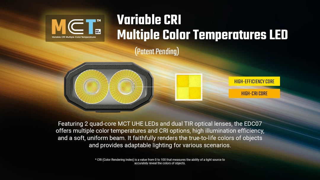 EDC07 (Black) - 1500 lumens