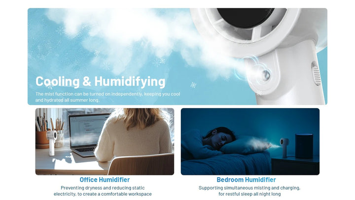 izzCool 20 PRO- Handheld Air Conditioner Fan (5,000mAh)