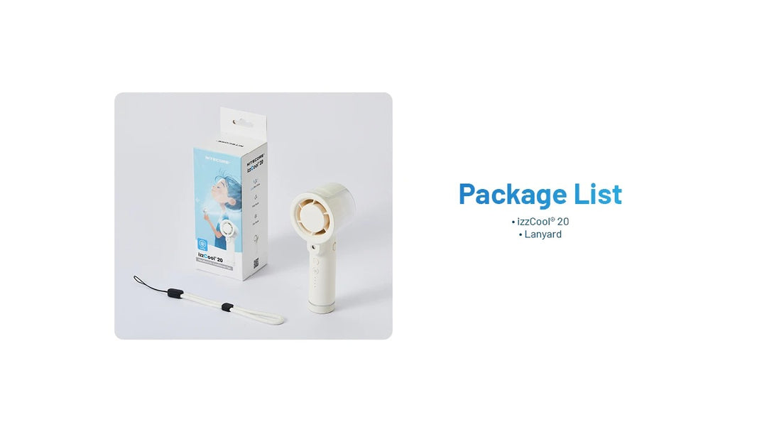 izzCool 20 - Handheld Air Conditioner Fan (2,000mAh)