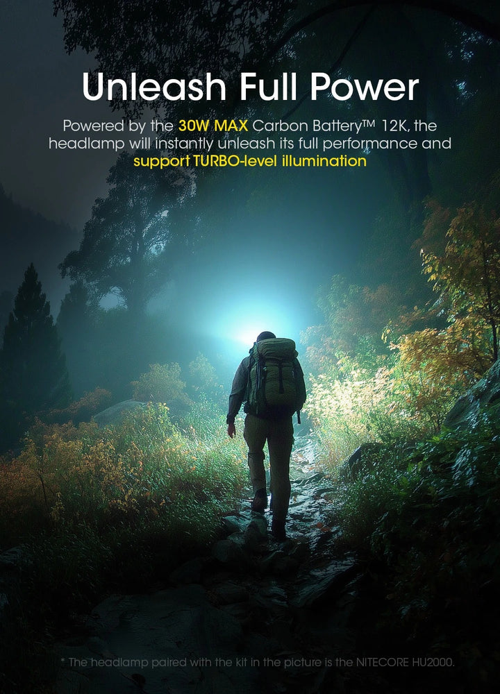 Carbon Battery 12K Headband Kit (12,000mAh 3A)