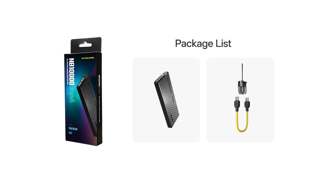 NB10000 Carbon Fiber Energy Brick (10,000mAh 3A GEN4)