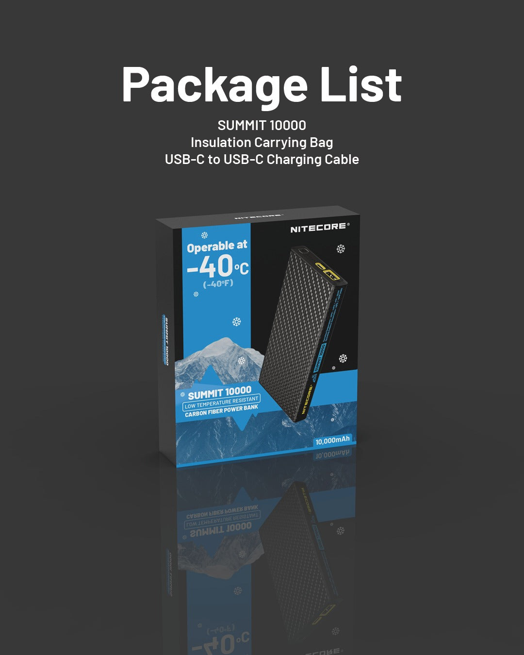 SUMMIT 10000 Low Temperature Resistant Carbon Fiber Energy Brick (10,000mAh 3A)