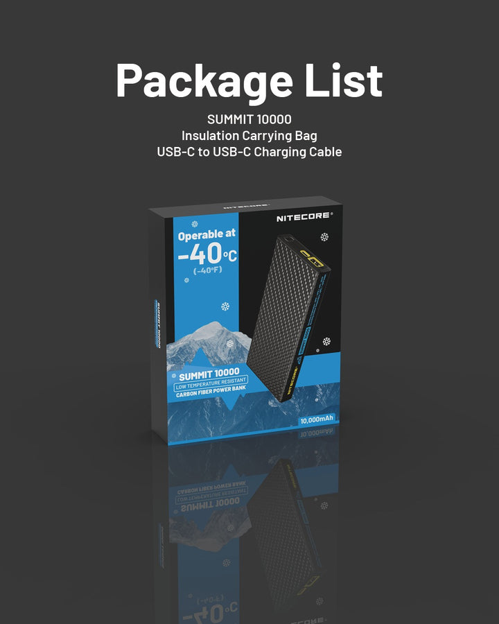 SUMMIT 10000 Low Temperature Resistant Carbon Fiber Energy Brick (10,000mAh 3A)