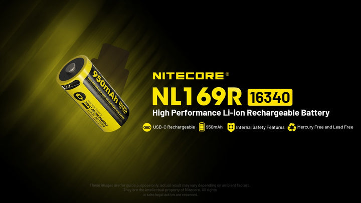 NL169R (16340 - 950mAh - 2A)