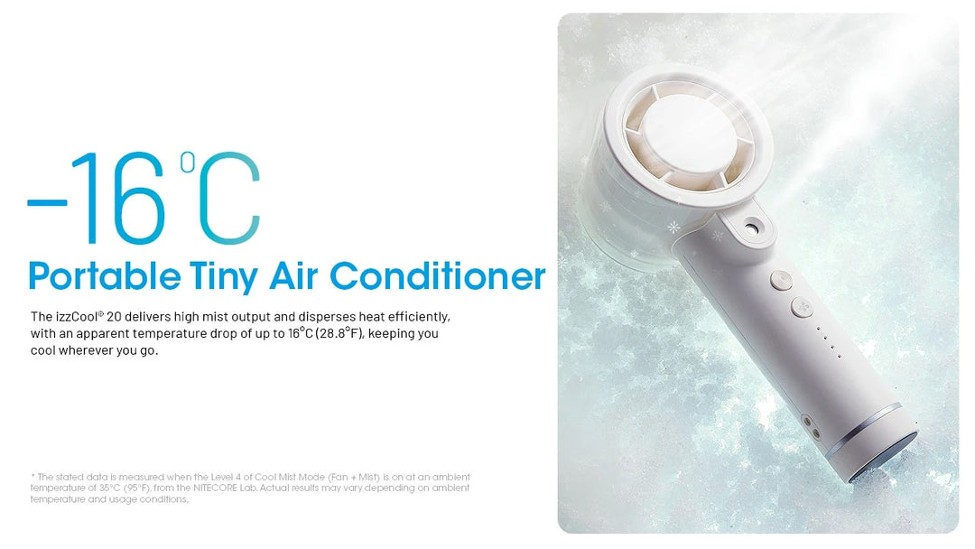 izzCool 20 - Handheld Air Conditioner Fan (2,000mAh)