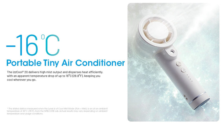 izzCool 20 - Handheld Air Conditioner Fan (2,000mAh)