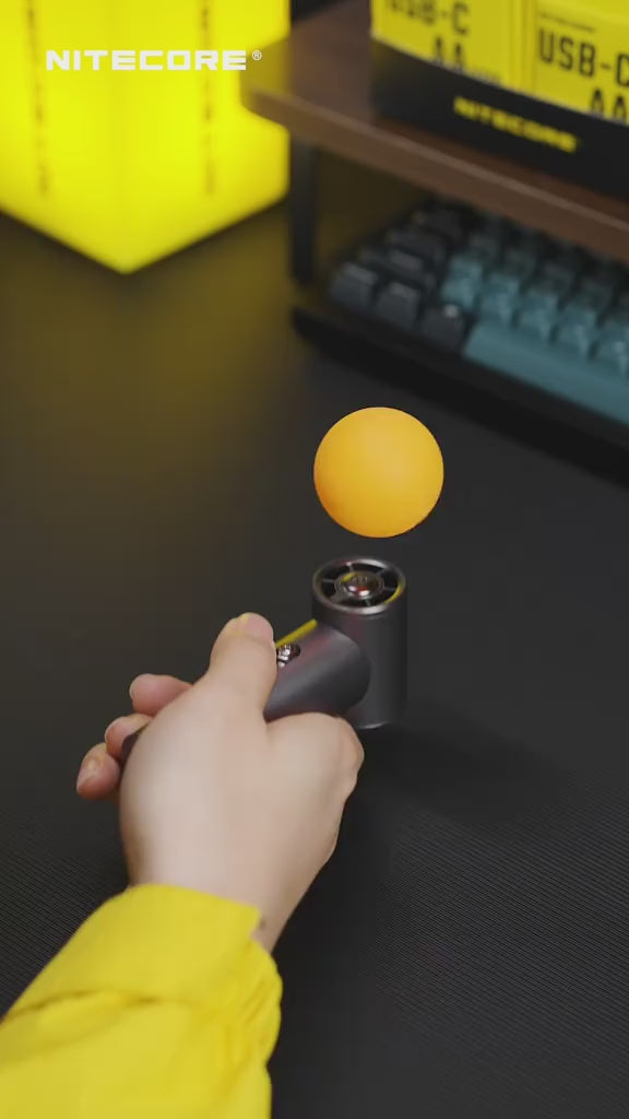 NEF01 (Black) - Mini High-Speed Handheld Fan (4,000mAh)