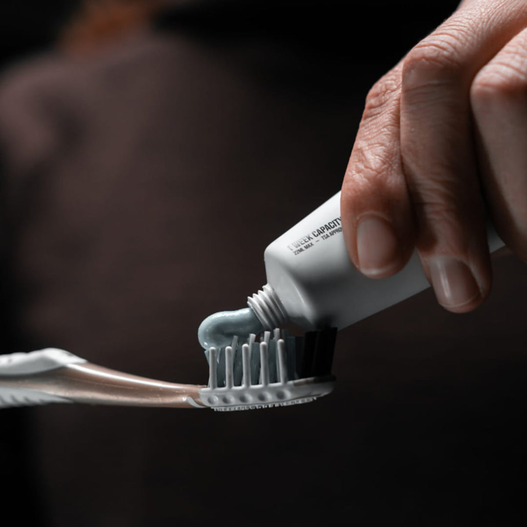 Refillable Toothpaste Tubes in use