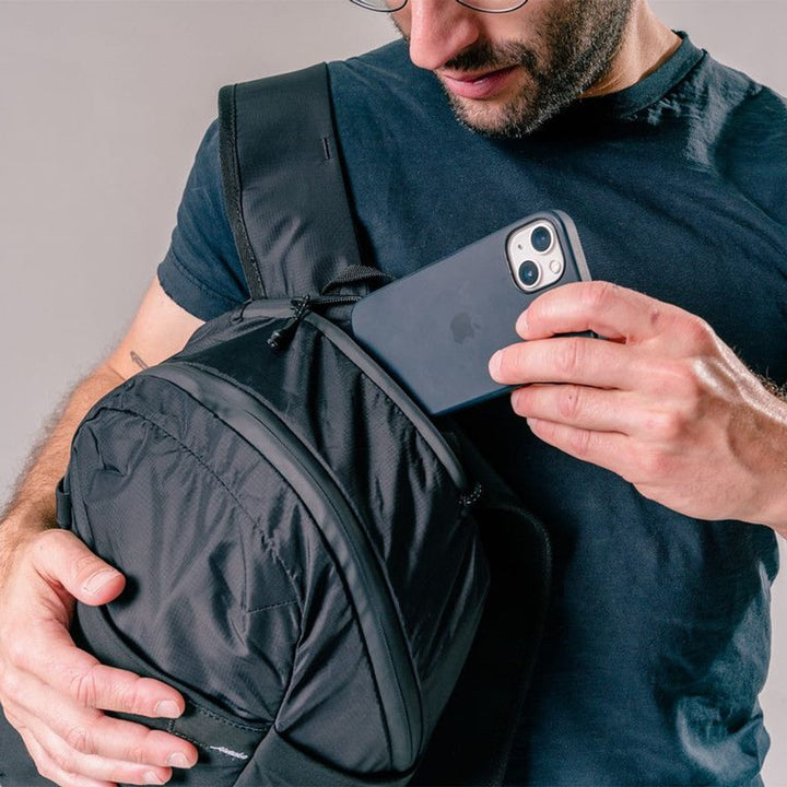 ReFraction Packable Backpack 16L in use
