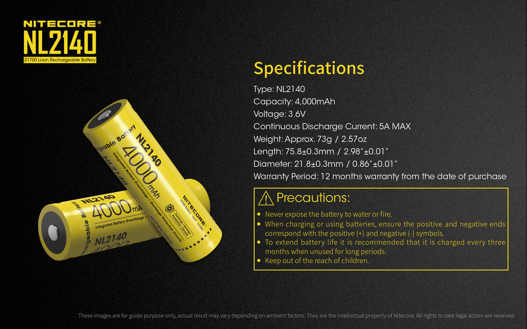 NL2140 (21700 - 4000mAh - 5A)